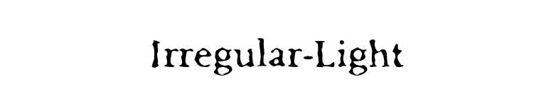 Irregular-Light font preview
