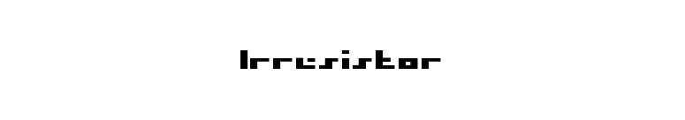 Irresistor font preview