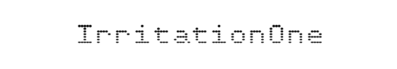 IrritationOne font preview