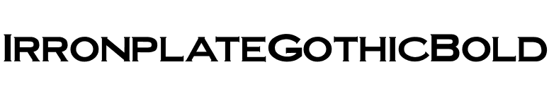 IrronplateGothicBold font preview