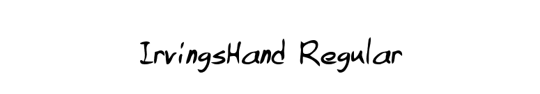 IrvingsHand Regular font preview