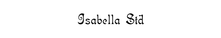 Isabella Std font preview