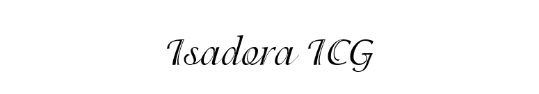 Isadora ICG font preview