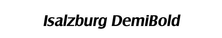 Isalzburg DemiBold font preview