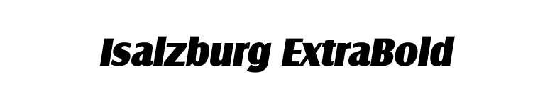 Isalzburg ExtraBold font preview