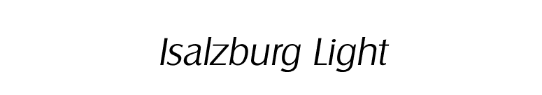 Isalzburg Light font preview