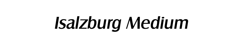 Isalzburg Medium font preview