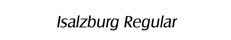 Isalzburg Regular font preview