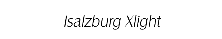 Isalzburg Xlight font preview
