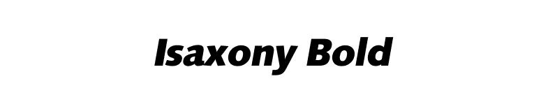 Isaxony Bold font preview
