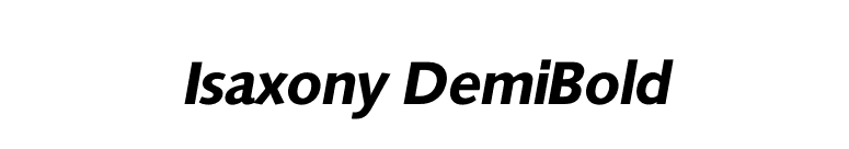 Isaxony DemiBold font preview