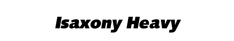 Isaxony Heavy font preview
