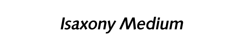 Isaxony Medium font preview