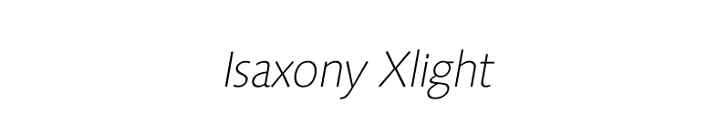 Isaxony Xlight font preview