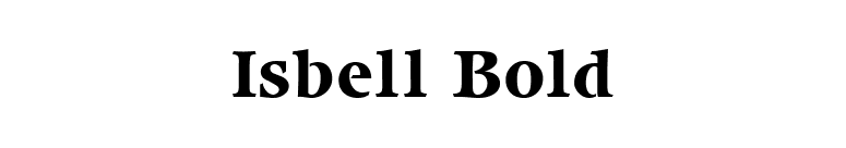 Isbell Bold font preview