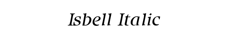 Isbell Italic font preview