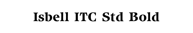 Isbell ITC Std Bold font preview