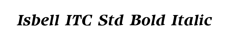 Isbell ITC Std Bold Italic font preview