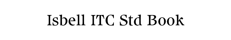 Isbell ITC Std Book font preview