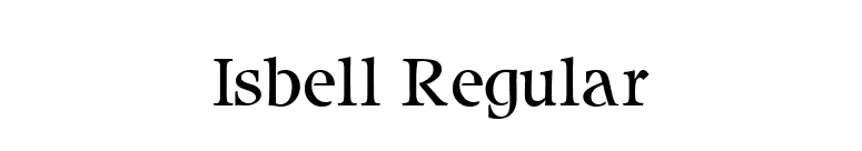 Isbell Regular font preview