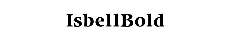 IsbellBold font preview