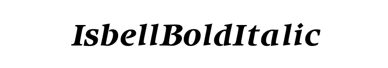 IsbellBoldItalic font preview