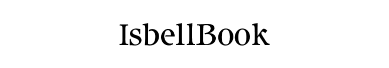 IsbellBook font preview