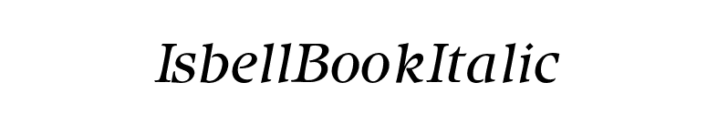 IsbellBookItalic font preview