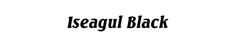 Iseagul Black font preview