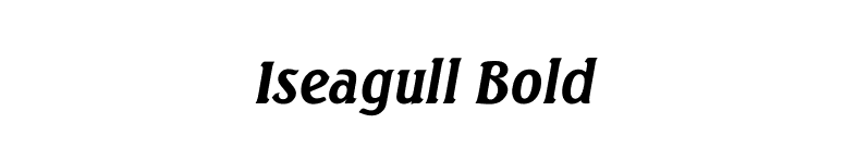 Iseagull Bold font preview