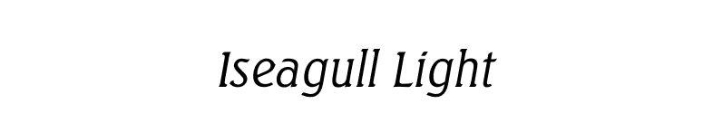 Iseagull Light font preview