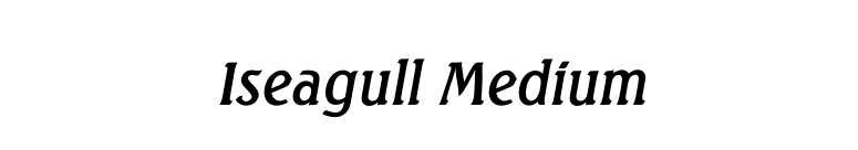 Iseagull Medium font preview