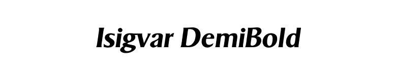 Isigvar DemiBold font preview