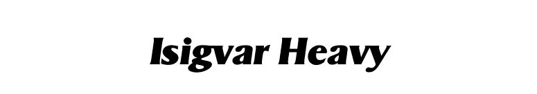 Isigvar Heavy font preview