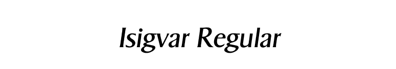 Isigvar Regular font preview