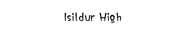 Isildur High font preview