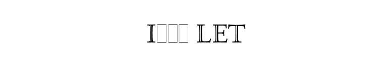 Isis LET font preview