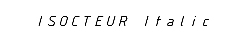 ISOCTEUR Italic font preview