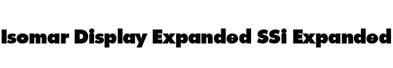 Isomar Display Expanded SSi Expanded font preview