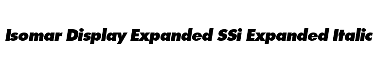Isomar Display Expanded SSi Expanded Italic font preview