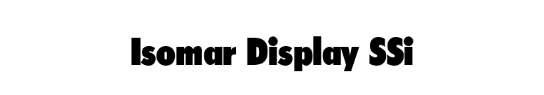 Isomar Display SSi font preview