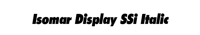 Isomar Display SSi Italic font preview