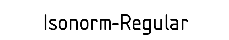Isonorm-Regular font preview