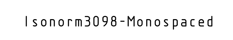 Isonorm3098-Monospaced font preview