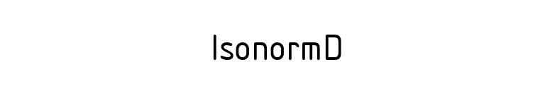 IsonormD font preview