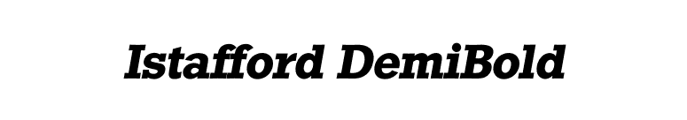 Istafford DemiBold font preview
