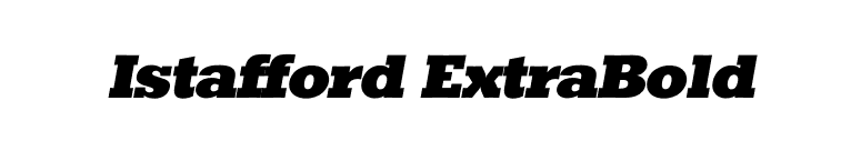 Istafford ExtraBold font preview