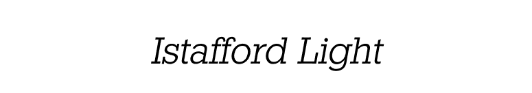 Istafford Light font preview