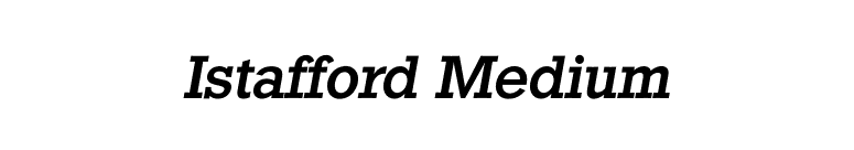 Istafford Medium font preview