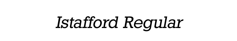 Istafford Regular font preview